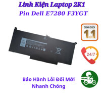 PIN LAPTOP DELL 7280 7480 F3YGT (ZIN) 4 CELL Latitude 7290 7390 7480 E7280 E7390 E7480 E7490 DJ1J0