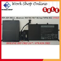 Pin Laptop Dell  Alienware M15 R2 M17 R2 loại 76Wh  với các mà pin 8K84Y Y9M6F Hàng Zin Hộp