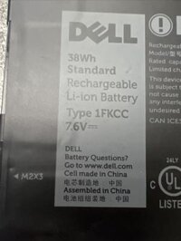 Pin laptop Dell Latitude 7200 7210 2in1 1FKCC