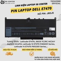 Pin Laptop Dell Latitude E7470 E7270 J60J5 DÀI 55WH (ZIN) E7470 J60J5 7CJRC ZIN - BH LỖI 1 ĐỔI 1