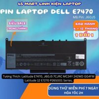 Pin Laptop Dell Latitude E7470 E7270 J60J5 DÀI 55WH (ZIN) E7470 J60J5 7CJRC ZIN - BH LỖI 1 ĐỔI 1
