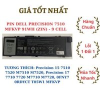 Pin Laptop Dell Precision 7510 Cao Cấp Dùng Được Precision 15 7520 M7520 M7510 Precision 17 7710 7720 M7710 M7720, MFKVP