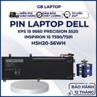 Pin laptop Dell XPS 15 9560 Precision 5520 Inspiron 15 7590 7591 NGẮN H5H20 56WH CHÍNH HÃNG