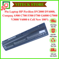 Pin Laptop HP Pavilion DV2000 DV6000, Compaq A900 C700 F500 F700 G6000 G7000 V3000 6 Cell New 100%