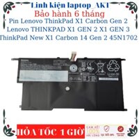 Pin Laptop Lenovo ThinkPad X1 Carbon Gen 2 Lenovo THINKPAD X1 GEN 2 X1 GEN 3 ThinkPad New X1 Carbon 14 Gen 2 45N1702