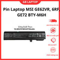 Pin Laptop MSI GE62, GE62VR, GE62VR 6RF, GE63V, GE63VR Mã M6H - 10.86V 51Wh 4730mAh - BH 12 THÁNG