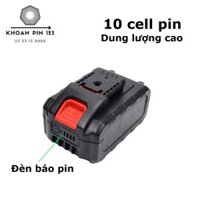 Pin li-ion 10 cell dung lượng cao HTC M1 có đèn báo pin dùng cho máy khoan, bắt vít, máy mài