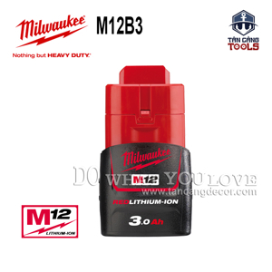 Pin Li-ion 12V Milwaukee M12B3