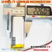 Pin Li-Po 3.7V 1100mAh 902360 932360 (Lithium Polymer)