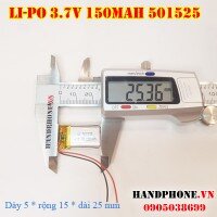 Pin Li-Po 3.7V 150mAh 501525 (Lithium Polymer)