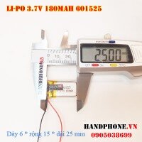 Pin Li-Po 3.7V 180mAh 601525 (Lithium Polymer)