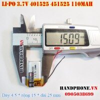 Pin Li-Po 3.7V 401525 451525 110mAh (Lithium Polymer)