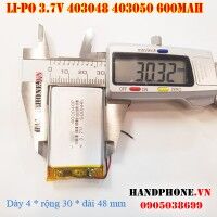 Pin Li-Po 3.7V 403048 403050 600mAh (Lithium Polymer)