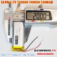 Pin Li-Po 3.7V 750mAh 752050 702050 (Lithium Polymer)