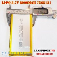 Pin Li-Po 3.7V 7565121 8000mAh (Lithium Polymer)