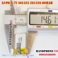 Pin Li-Po 3.7V 80mAh 301525 281526 (Lithium Polymer)