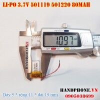 Pin Li-Po 3.7V 80mAh 501119 501120 (Lithium Polymer)