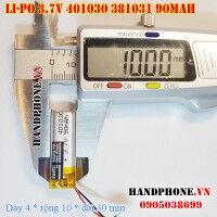 Pin Li-Po 3.7V 90mAh 401030 381031 (Lithium Polymer)