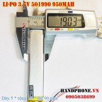 Pin Li-Po 3.7V 950mAh 501990 502090 (Lithium Polymer)