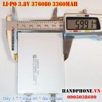 Pin Li-Po 3.8V 3360mAh 376080 (Lithium Polymer)