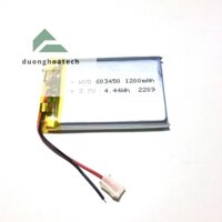 Pin Li-Po Lithium Polymer 3.7V Dung Lượng 1200mAh 6x34x50mm Dùng Cho Tai Nghe Bluetooth Và Thiết Bị Điện Tử