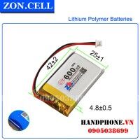 Pin Li-Po ZonCell 3.7V 600mAh 502540 452540 402440