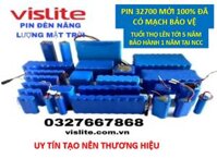 Pin LifeFO4  32700 3,2V 6.000mAh, 12,000mAh, 24.000mAh, 30.000mAh……, Dùng cho đèn pha, đèn đường năng lượng mặt trời 60W, 100W, 200W…….1500W tuổi thọ và độ bền cao