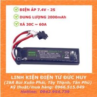PIN LIPO 2S 7.4V 2000MAH, XẢ 30C, ĐẦU SM 2P
