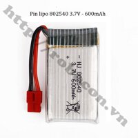 PIN LIPO 802540 3,7V – 600MAH DÒNG XẢ 25C CHUẨN JST CÁI