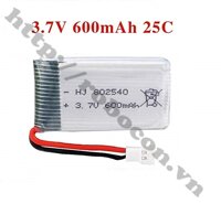 PIN LIPO 802540 3,7V – 600MAH DÒNG XẢ 25C CHUẨN XH – 2.54