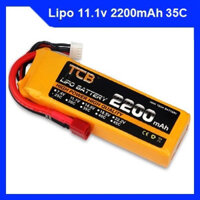 Pin lipo TCB 3S 11.1V 2200mAh 35C cho xe điều khiển RC, cano, máy bay cánh bằng F22, SU27 giắc T hoặc XT60