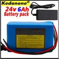Pin Lithium 24V 6Ah 6S3P 18650 Chính Hãng 25.2v 6000mAh Xe Đạp Điện