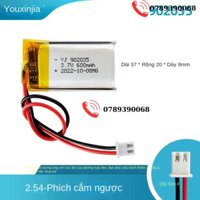 Pin Lithium Polymer 3.7V 902035 Ghi Âm Đồ Chơi Nhỏ Bút Chấm Đọc Bút Điều Hướng Sạc Pin 600MAh