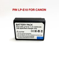 Pin LP-E10 cho Canon EOS 1100D, 1200D, Kiss X50, Rebel T3, Rebel T5