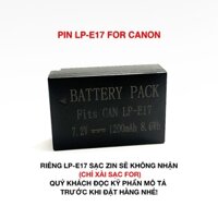 Pin LP-E17 cho Canon EOS Rebel T6i, T6s , 750D, 760D, 800D, M3, M5, M6