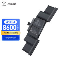 Pin Macbook Pro A1494, A1618, A1398, (2013-2015 )ME293 ME294  – Pin sạc PISEN TP-PC-A1494 (8600mAh/