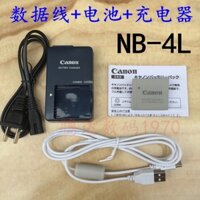 Pin Máy Ảnh Canon IXUS 70 80 110 120 130 IS NB-4L + Dây Cáp Dữ Liệu M4T