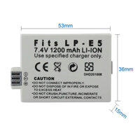 PIN MÁY ẢNH CANON LP-E5 7.4V, CHO CANON EOS 1000D, EOS 500D, EOS 450D, EOS Kiss X3, EOS Rebel  X