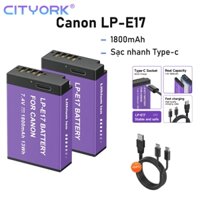 Pin máy ảnh CITYORK Canon LP-E17 Type-c sạc 1800mAh pin cho R8 RP 850D 77D 750D 760D 800D 8000D