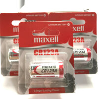 Pin máy ảnh FIlm CR123A Lithium 3V Maxell Nhật cho đèn pin chuyên dụng, không sạc
