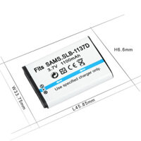 PIN MÁY ẢNH SAMSUNG SLB-1137D, DÙNG CHO Digimax U-CA 401, U-CA401, CA401, Digimax U-CA 501, U-CA501, CA501, Digimax U-CA