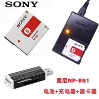 Pin Máy Ảnh Sony DSC-T20 T100 H7 H9 HX10 HX30 + Bộ Sạc + Đầu Đọc Thẻ