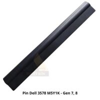 Pin máy tính Laptop Dell 3578 M5Y1K DÙNG ĐƯỢC Gen 7 8 - Zin 4 Cell                         &nbsp(&nbspDell Inspiron 3467 3468 3476 3477 3567 3568 3576 3577 5468, Vostro 3478 3578&nbsp)