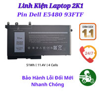 PIN Máy Tính LAPTOP DELL Latitude 5280 5290, D4CMT 083XPC 4YFVG 93FTF 51WH 3 CELL - New 100% NGẮN