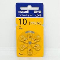 Pin máy trợ thính Maxell PR41  pin 312   PR44  pin 675   PR48  Pin 13   PR536  Pin 10  1,45V Hàng chính hãng - PR536  10