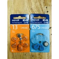 Pin Máy Trợ Thính Maxell  PR44-675 / PR48-13 Chính Hãng