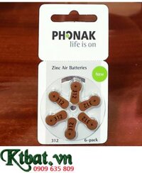 Pin máy trợ thính PHONAK 312, Pin PR41 _Pin máy điếc PHONAK PR41 chính hãng _Xuất Xứ Đức (Germany)