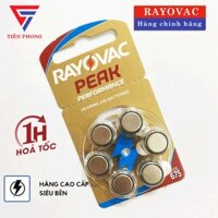 Pin máy trợ thính Rayovac PR44, Pin 675 / Pin AG13 ( vỉ 6 viên )