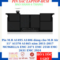 Pin M.B A1495 A1406 dùng cho M.B A.ir 11" A1370 A1465 năm 2011-2017 MC968LL/A EMC 2471 EMC 2558 EMC 2631 EMC 2924