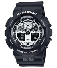 [Pin Miễn Phí Trọn Đời] GA-100BW-1A - Đồng hồ G-Shock Nam - Tem Vàng Chống Giả